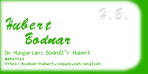 hubert bodnar business card